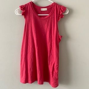 Alter’d State Pink Ruffle Sleeve Shirt- Size M